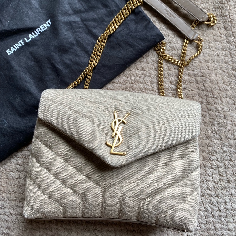 YSL Loulou Linen shoulder bag